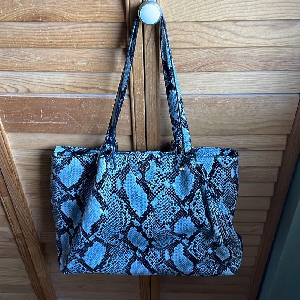 Anne Klein Snake Print Tote.